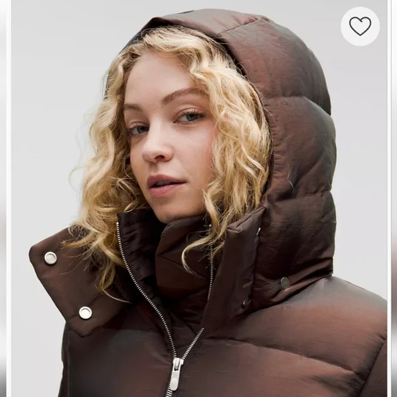 NWT Lululemon Wunder Puff Down Jacket Iridescent Brown Winter Coat Womens Size 6 - Picture 5 of 16